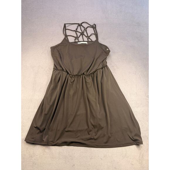 Maurices Flowy Black Mid Dress, Strappy Back, Women's L - Picture 1 of 8